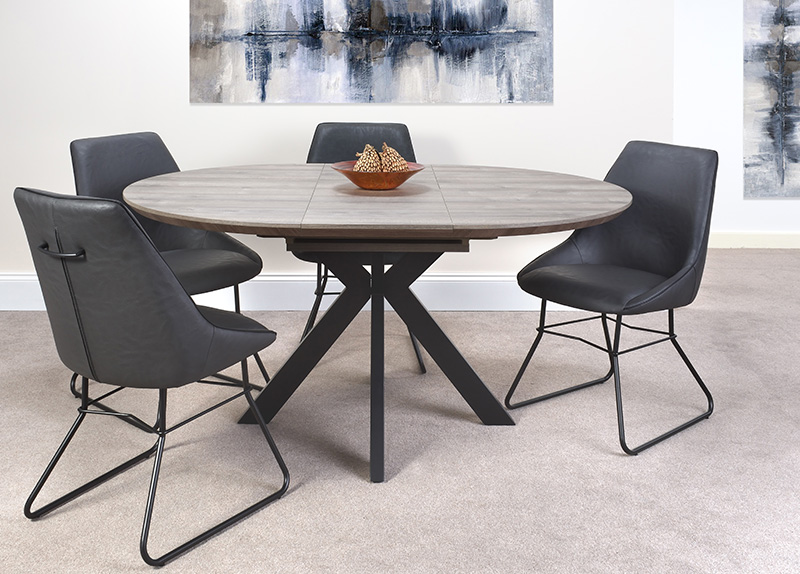 Manhattan Extending Round Dining Table, Dining Table Round Extending