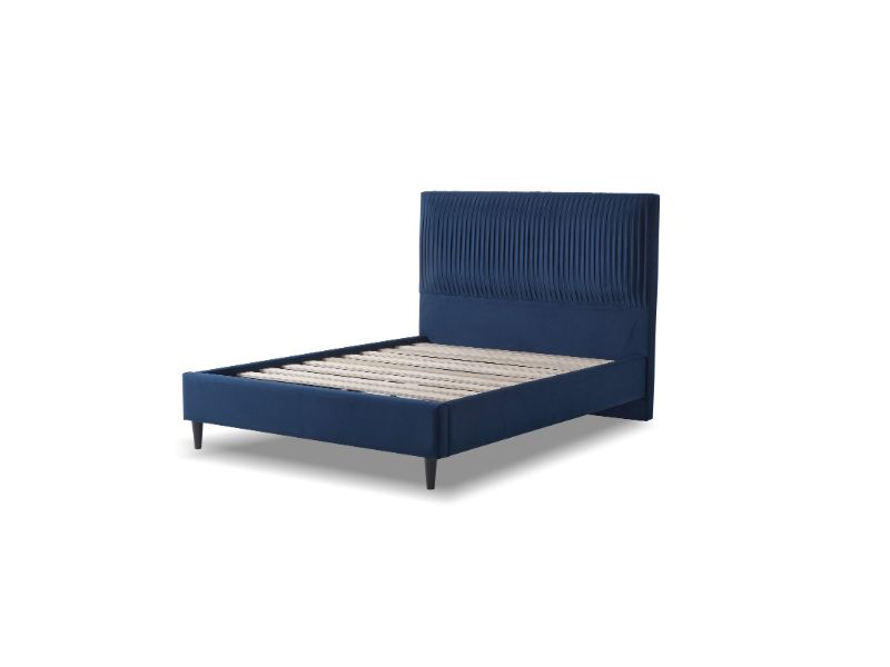 Lyla Bed Blue no mattress white background