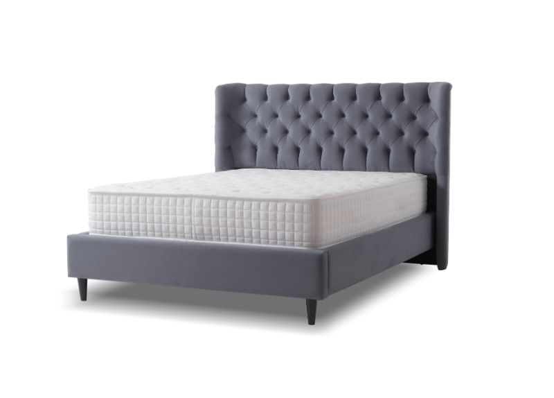 Mayfair Bed Grey white background 1