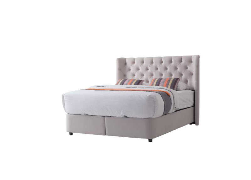 Mayfair Storage Bed Champagne white background 1