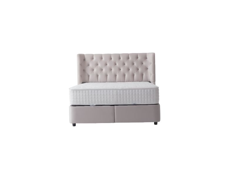 Mayfair Storage Bed Champagne white background 3