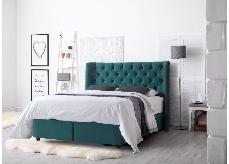 Mayfair Storage Bed Green lifestyle 1