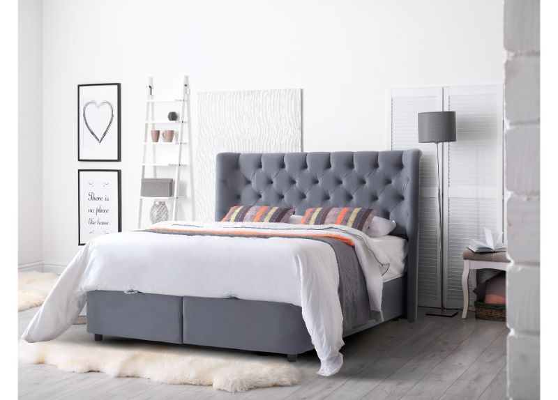 Mayfair Storage Bed Grey lifestyle 1