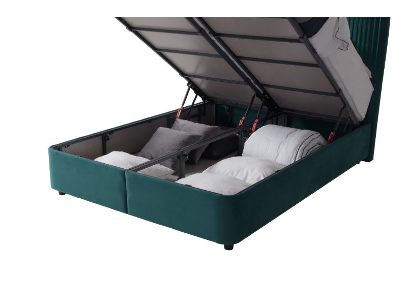 Lyla-Storage-Bed-Green-open-2